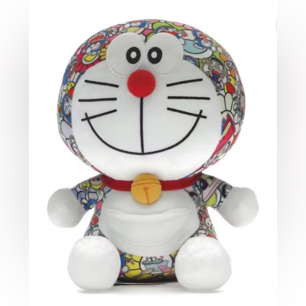 Takashi Murakami x Uniqlo x Doraemon Plush Toy + LV play card + keychain